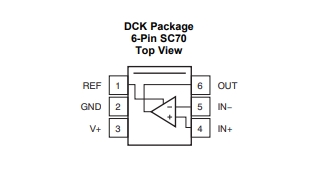 Pin diagram of INA199A2DCKR